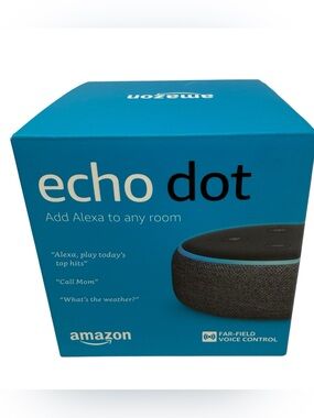 Amazon ECHO DOT Smart Speaker 3rd Gen Charcoal New in box